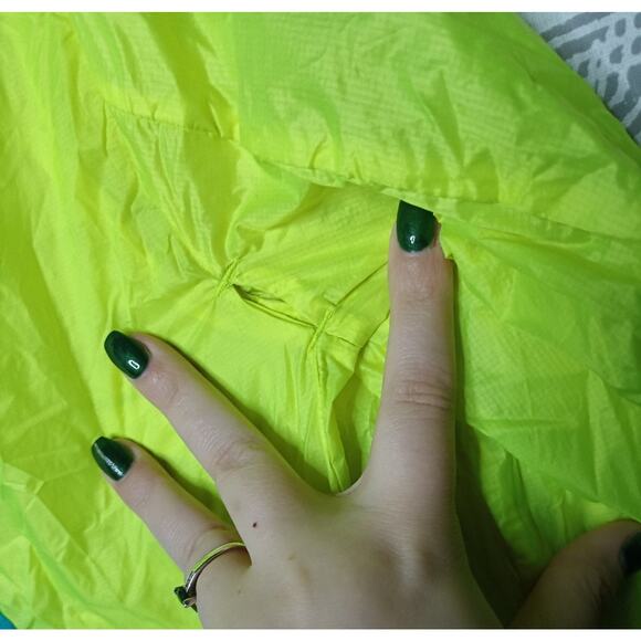 Brooks Windbreaker Running Jacket Rip Stop Neon green blue - Picture 4 of 11